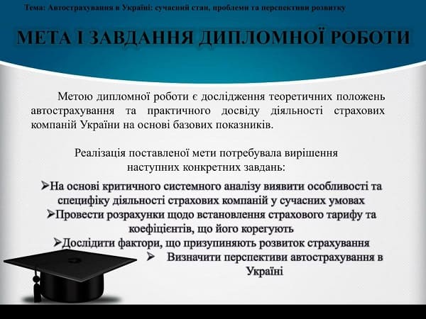 Цели и задачи дипломной работы